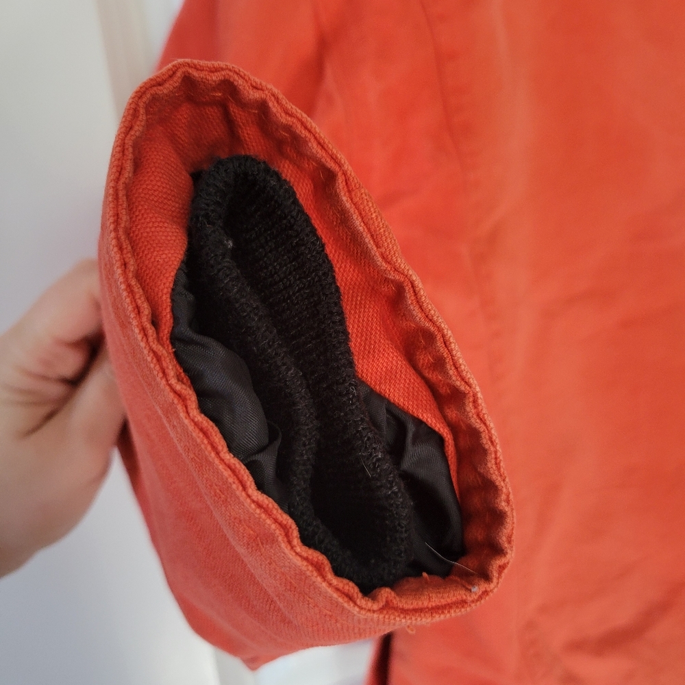 STS Ranchwear Orange Hooded Jacket with Sherpa Lining - Picture 3 of 9